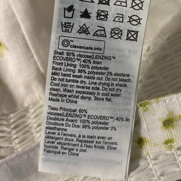 All Saints Women’s 12 Cassia Amanzi Tank Linen Blend Bra Top Cropped Sleeveless - Picture 8 of 13